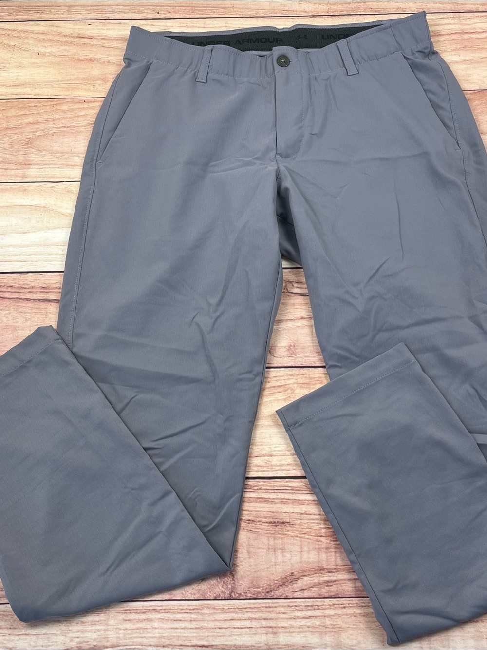Under Armour Men's 36x34 (34x33.5) 1309546 Showdown Gray Herringbone Golf Pants